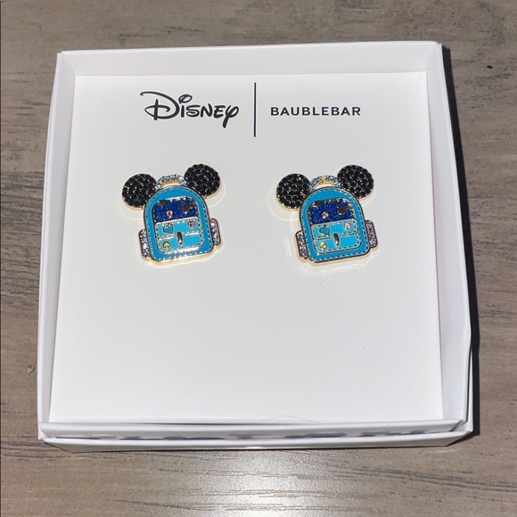 BaubleBar Jewelry - BaubleBar Disney Blue Backpack with Black Mickey Ears Earrings